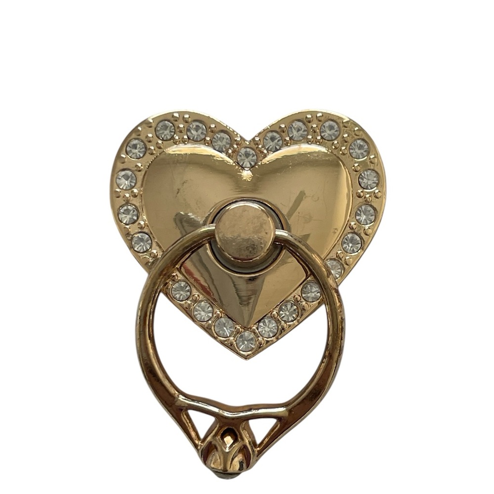 360 Rotating Finger Ring Stand Holder For Cell Phone Bow Heart